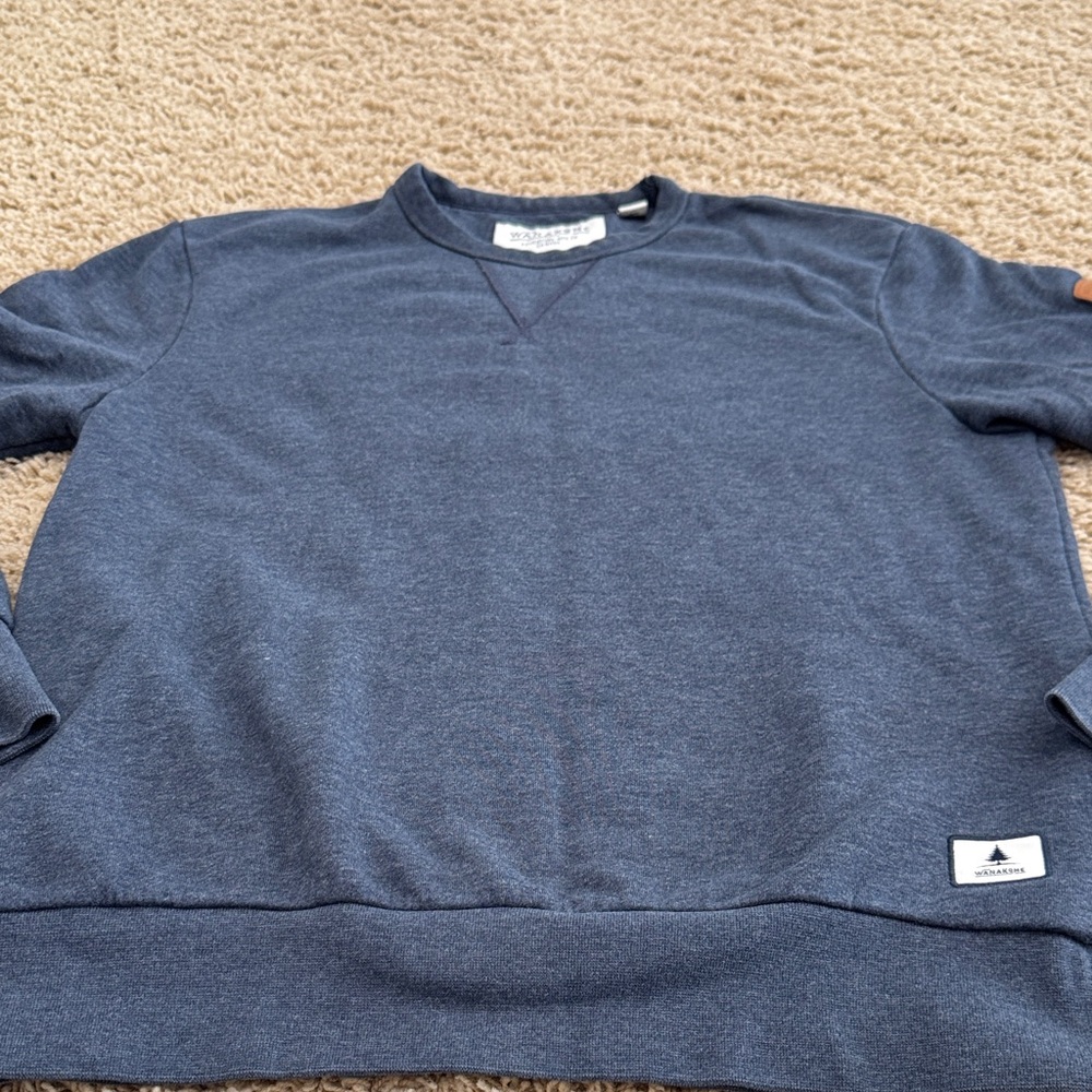 Wanakhome Womens Super Soft Heathered Blue Crewneck Crew Sweatshirt, sz M - Picture 4 of 15